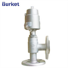 China Pneumatic Stainless Steel Sanitary flange Right Angle Seat Valve With Stainless Steel Actuator supplier