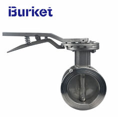 China Stainless steel Manual Graded  butterfly Hard seal valve for dyeing,pettrochmical,food,drinks supplier