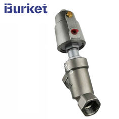 China Stainless Steel seat Threaded connection Angle Valve with SS304/Plastic pneumatic cylinder supplier