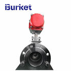 China Burket Aluminum pneumatic actuator Operated Flanged Ball Valve in stock for dyeing machine