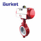 Pneumatic  flange type Simple and reliable high temperature wafer connection 2-12 inch butterfly valve