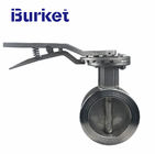 Stainless steel Manual Graded  butterfly Hard seal valve for dyeing,pettrochmical,food,drinks