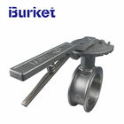 4in Water Manual Graded locking leverl handle Stainless s butterfly matel seal valve for dyeing food drinks pipe line