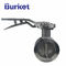 4in Water Manual Graded locking leverl handle Stainless s butterfly matel seal valve for dyeing food drinks pipe line supplier