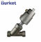 DN40 PN16/20 Stainless Steel Thread Angle Seat Valve with SS304/Plastic pneumatic cylinder supplier