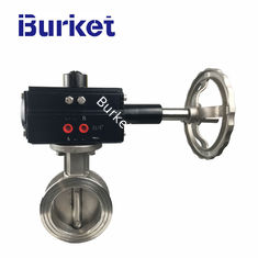 China -50~-200C water, steam, gas Worm type stainless steel butterfly valve for dyeing,pettrochmical,food,drinks supplier