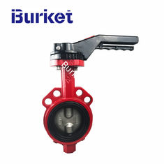 China Casting iron Manual Graded high temperature butterfly rubber lining valve for dyeing,pettrochmical,food,drinks supplier