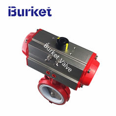 China 4 inch flange cast iron Aluminum pneumatic actuator butterfly valve in stock supplier