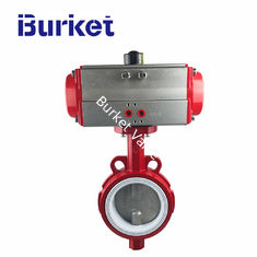 China ANSI DIN JB Resilient  Ductile Iron Wafer Type Pneumatic Actuator Butterfly Valve supplier