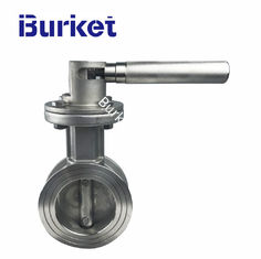 China Manual level less SA216-WCB FLGD-RF 13Cr W/STELLITE SEATS butterfly valve for dyeing,pettrochmical,food,drinks supplier