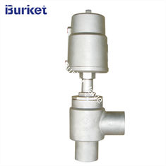 China ss304 PN16 235psi Pneumatic  Sanitary Thread Ends Right Angle Seat Valve With Stainless Steel Actuator supplier