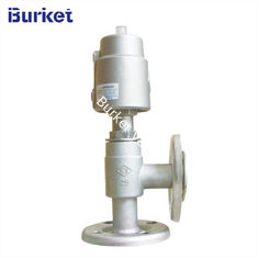 China 2/2 Way Piston Operated Stainless Steel Body Flanged Pneumatic Angle Seat Valve supplier