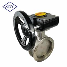 China Manual Turbine adjustment Stainless steel butterfly valve supplier