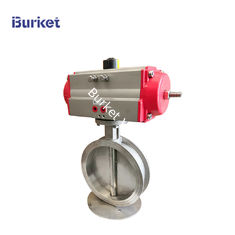 China PN16 3 inch  Pneumatic Aluminum alloy cylinder actuator Control flanged metal Butterfly valve for dyeing supplier