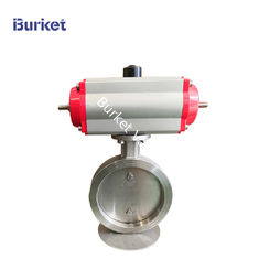 China XYPSB80 PN16 Pneumatic Aluminum alloy cylinder actuator Control Wafer Metal seal Butterfly valve supplier