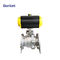 SS304 Double acting Pneumatic Operated Flanged Ball Valve for dyeing machine supplier