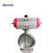 XYPSB80 PN16 Pneumatic Aluminum alloy cylinder actuator Control Wafer Metal seal Butterfly valve supplier